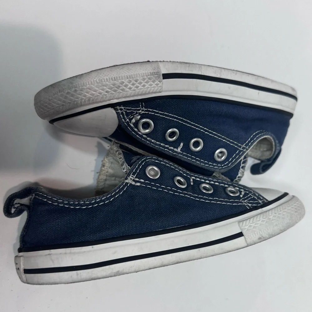 Kids Converse Navy Velcro Slip-On Shoes